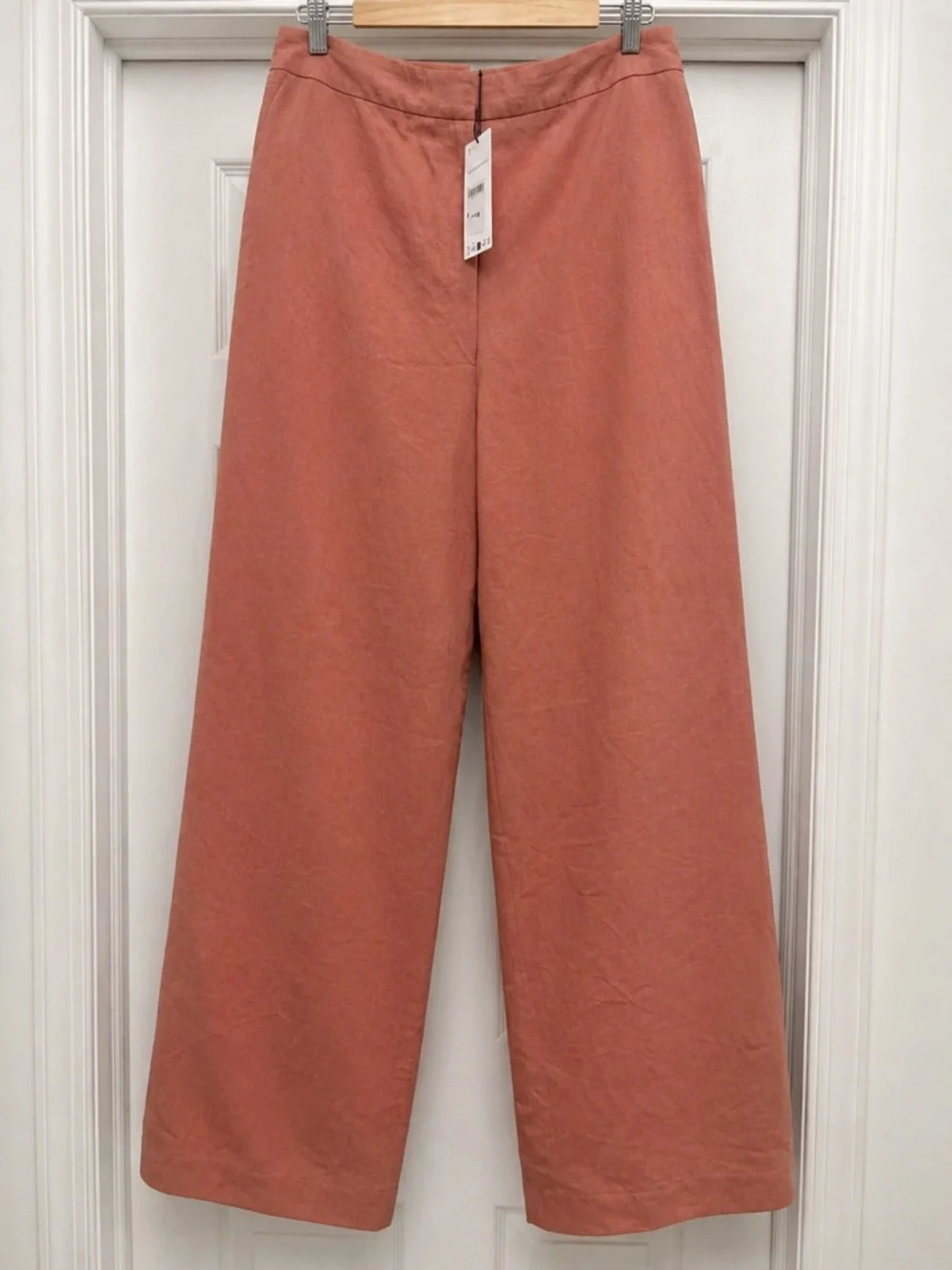 ZARA High-waisted Straight-Leg Trousers in Dusty Rose. L NWT
